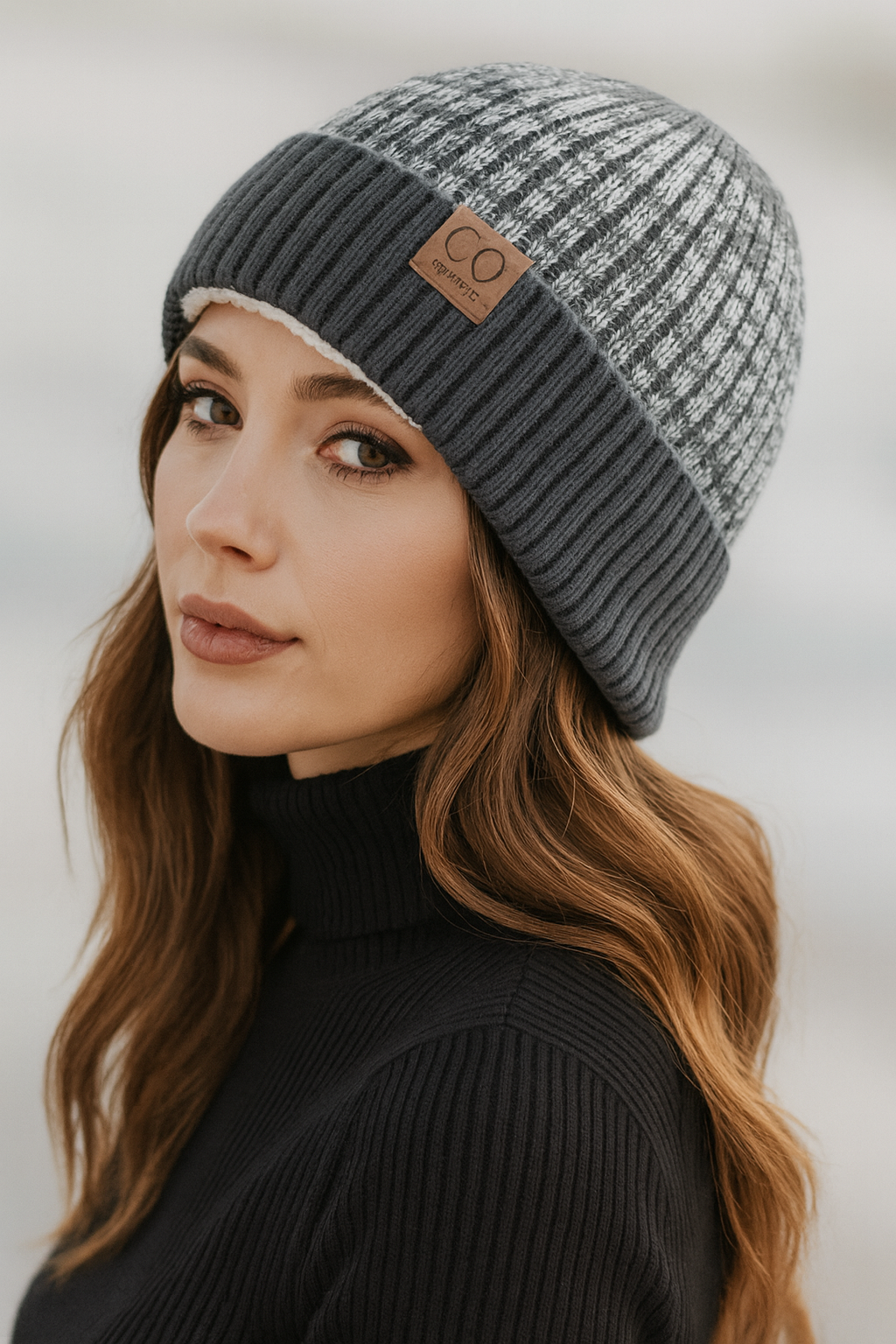 Unisex Winter beanie with fur